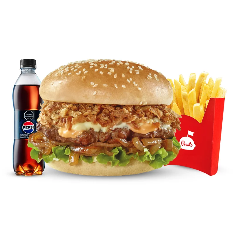 Combo hamburguesa melacrispy
