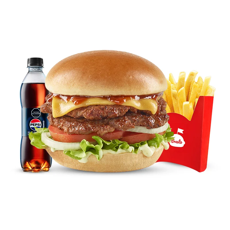 Combo hamburguesa BBQ